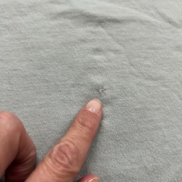 Athleta Sundown Shirred Short Sleeve Sweatshirt XL Coast Grey - Picture 4 of 12